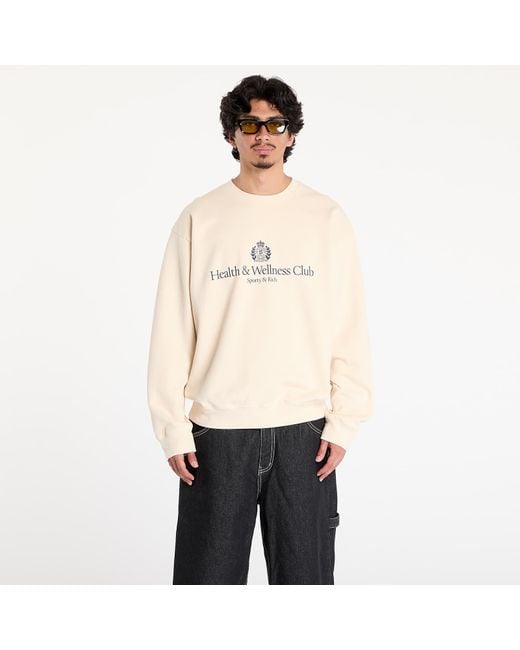 Sporty & Rich Sweatshirt H&W Crest Crewneck in het White