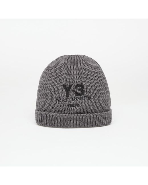 Bonnet knit beanie osfm Y-3 en coloris Gray
