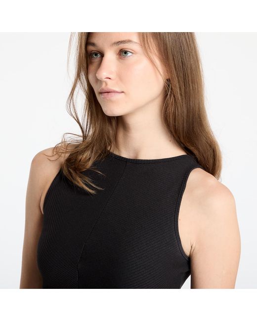 PUMA Black Top Wardrobe Essentials Ribbed Crop Top