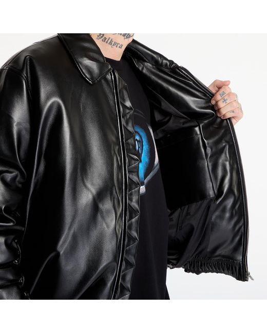 Veste faux leather puffer bomber jacket l M I S B H V pour homme en coloris Black