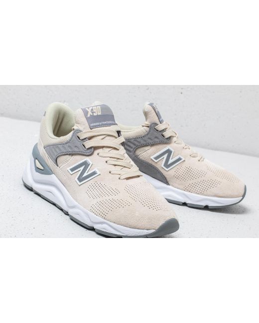 New Balance Suede New Balance X-90 Shoes in Brown (White) | Lyst