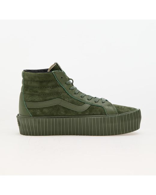Vans Green Sneakers Sk8-Hi Reissue 38 Platform Lx Suede/Leather Eur