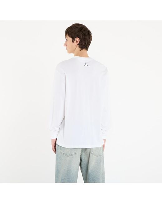 Nike T-Shirt Long-Sleeve Crew-Neck T-Shirt in White für Herren