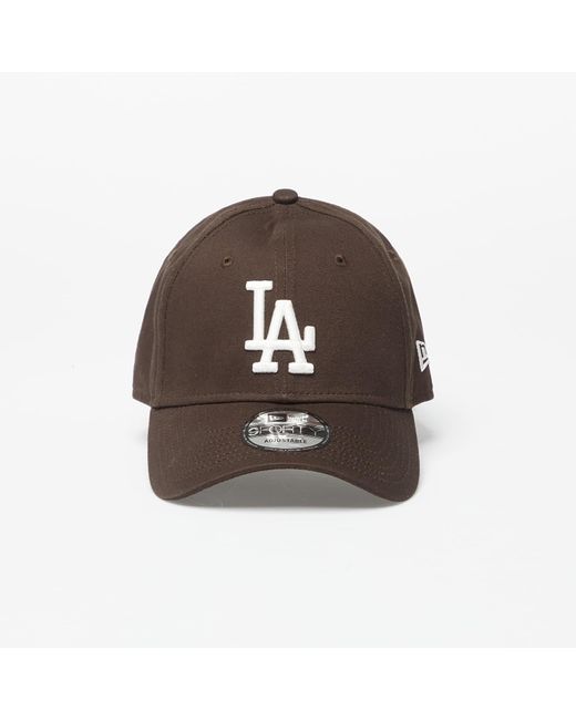 KTZ Brown Los Angeles Dodgers League Essential 9forty Adjustable Cap Suede/ Off White