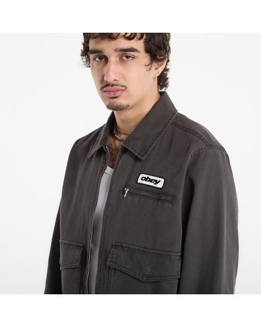 Obey Gray Jacket Obey Walter Work Jacket for men