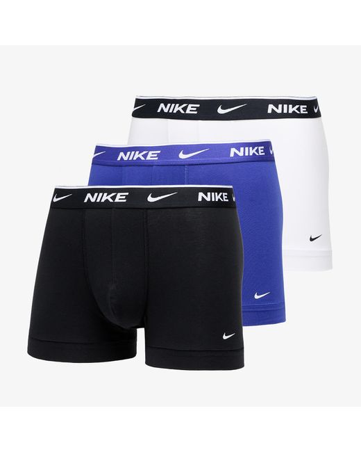 Nike Boxershorts Dri-Fit Everyday Cotton Stretch Trunk 3-Pack in Blue für Herren