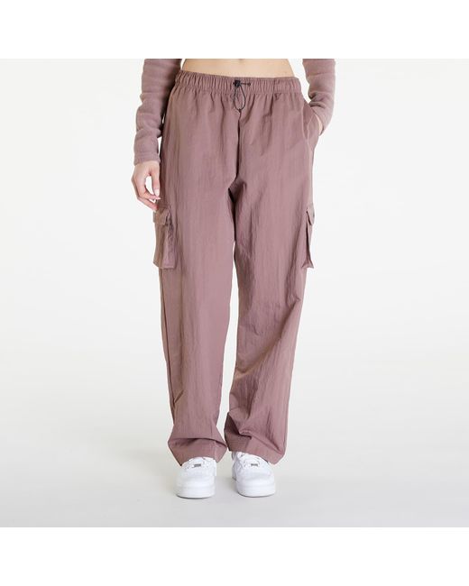 Nike Pink Sportswear essential high-rise woven cargo pants smokey mauve/ black