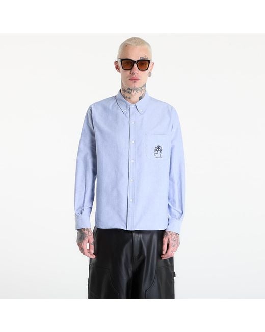 Brain Dead Overhemd Bbc Selvedge Oxford Button Up in het Blue voor heren