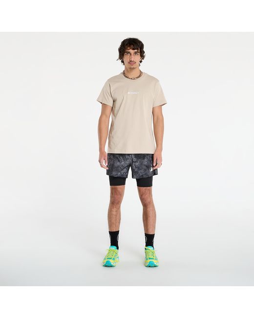 Adidas Originals Korte Broek Adidas Own The Run Spray Dye 2-In-1 Short Four in het Blue voor heren