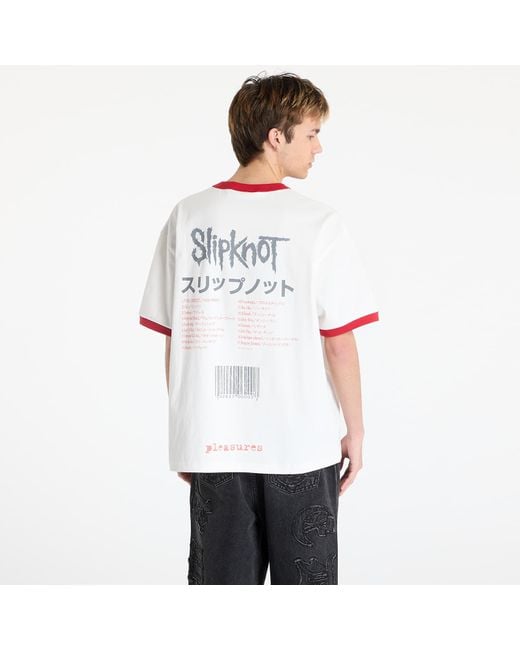 Pleasures T-Shirt X Slipknot Self Titled Ringer Shirt in het Red voor heren