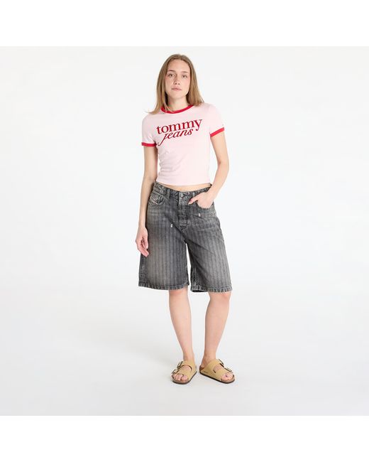 Tommy Hilfiger T-Shirt Tommy Jeans Slim Script Tee in het Red