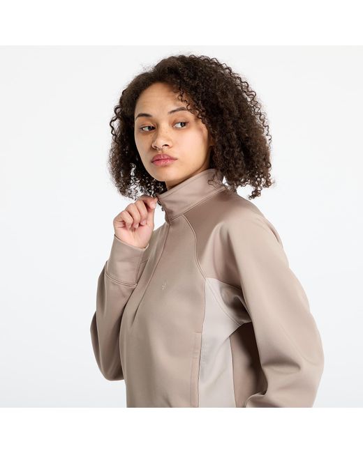 Converse Sweatshirt Cropped Fleece Turtleneck Vintage Cargo Sweatshirt in het Brown