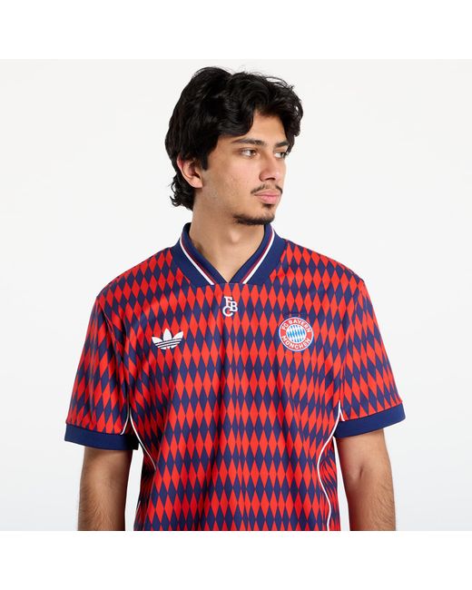 Adidas Originals T-Shirt Adidas Fc Bayern Munich Lfstlr Jersey/ Dark in het Red voor heren