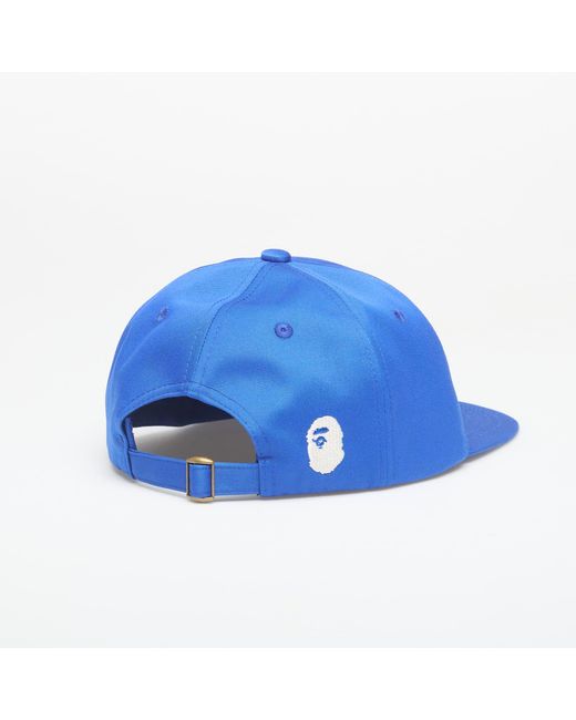 A Bathing Ape Blue Logo Panel Cap