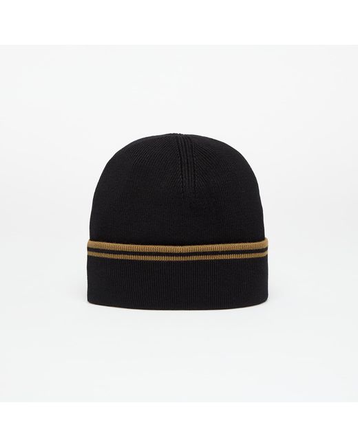 Fred Perry Black Twin Tipped Merino Wool Beanie/ Shadedston
