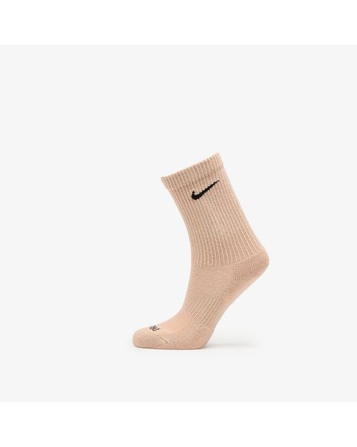 Nike Dri-Fit Everyday Plus Cushioned Training Crew Socks 6-Pack in het Brown