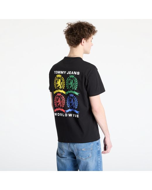 Maglietta Tommy Jeans Regular 4Colors Crest Tee di Tommy Hilfiger in Black da Uomo