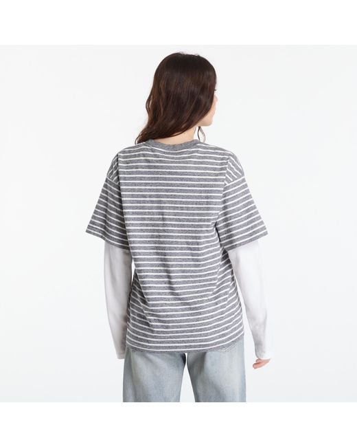 Human Made T-Shirt Heart Striped T-Shirt in het Gray