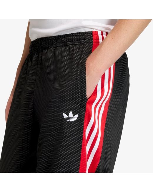 Adidas Originals Sweatbroeken Adidas Loose Mesh Tracksuit Bottoms in het Black voor heren