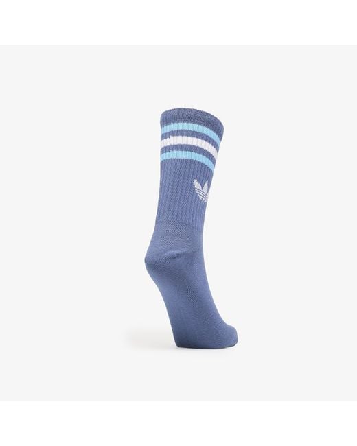 Adidas Originals Blue Socken Adidas 3S Crew Socks 3-Pack Creme