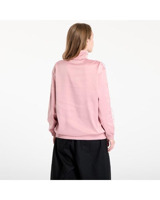 Adidas Originals Pink Jacket Satin Firebird Track Top Ruffle 3-Stripes
