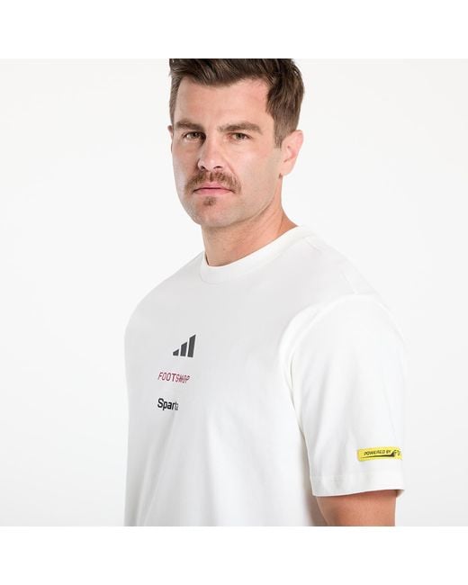 Adidas Originals White T-Shirt Adidas X Footshop X Sparta T-Shirt Crest