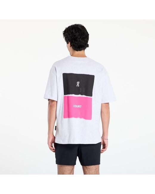 On Shoes T-Shirt Club Tee Court Heather in White für Herren