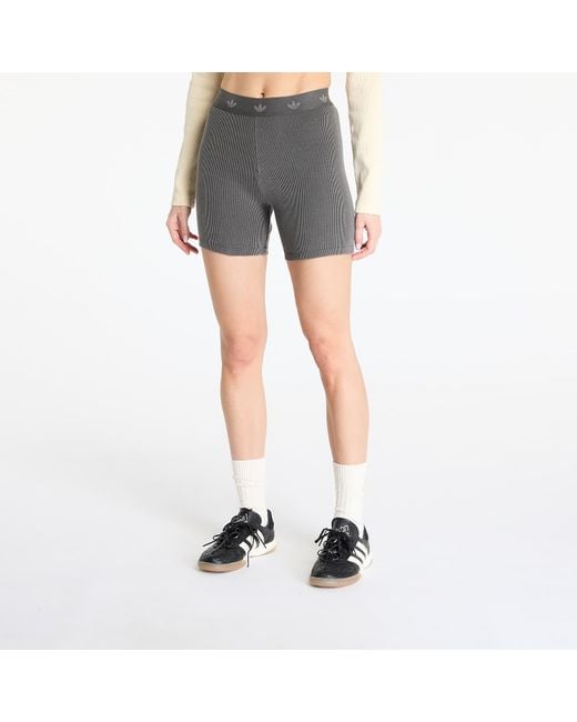 Adidas Originals Gray Shorts Adidas Ribbed Booty Short