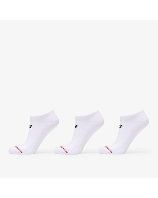 New Balance White Everyday No Show Socks 3-Pack