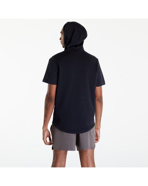 Under Armour Blue Project Rock Payoff Short Sleeve Terry Hoodie / Coastal Teal for men