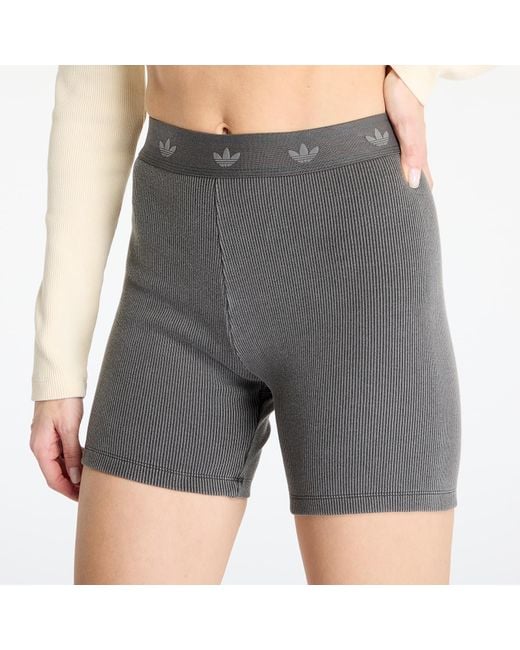 Adidas Originals Gray Shorts Adidas Ribbed Booty Short