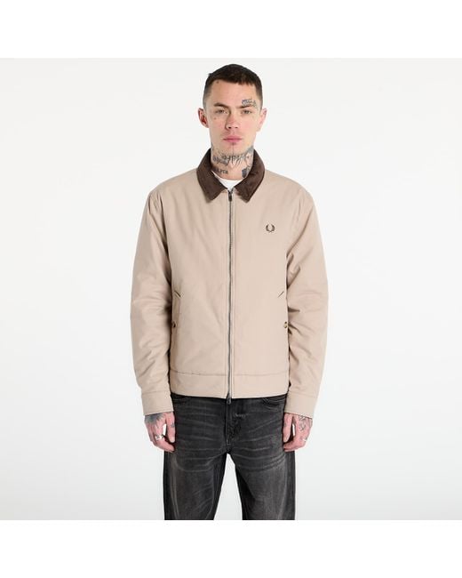 Fred Perry Jas Cotton Caban Jacket in het Natural voor heren