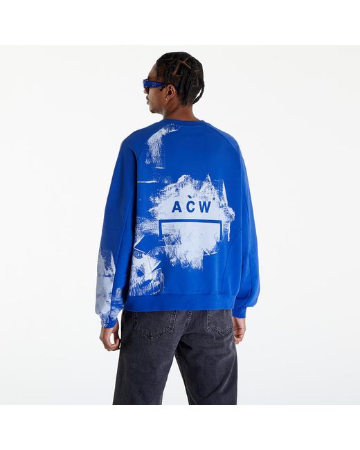 A_COLD_WALL* Blue Brushstroke Crewneck Sweatshirt Volt for men
