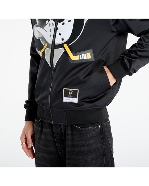 Veste nhl maxxed out satin jacket ducks 1992 teemu selanne xl Mitchell & Ness pour homme en coloris Black