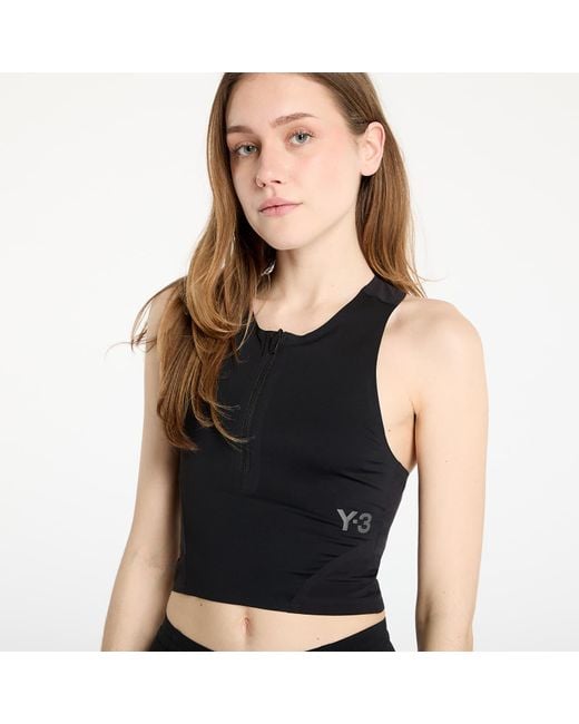 Y-3 T-Shirt Running Fitted Top in het Black