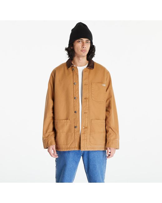 Dickies Orange Duck High Pile Flce Line Chore Jacket Stone Washed Duck for men