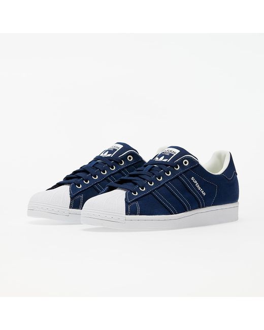 adidas Originals Adidas Superstar Collegiate Navy/ Collegiate Navy/ Off  White in Blue for Men | Lyst