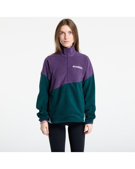 Adidas Originals Purple Jacket Adidas Terrex Multi Climawarm Fleece Anorak