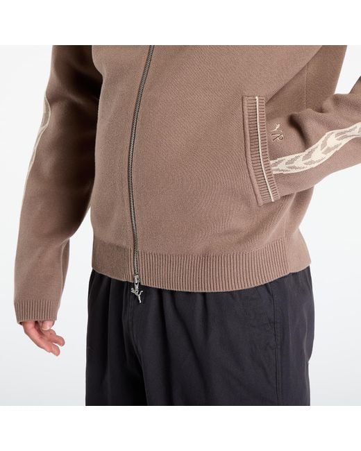 PUMA Brown Jacket X Represent T7 Knit Jacket for men