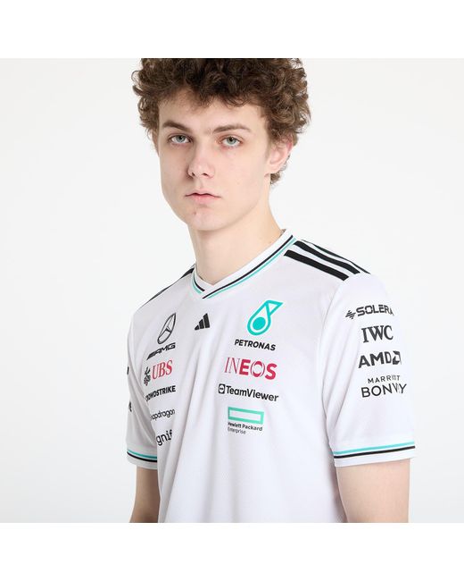 Adidas Originals Jersey Adidas X Mercedes Amg Petronas Formula One Team Driver Authentic Jersey in het White voor heren