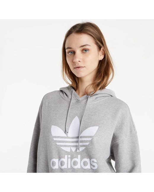 Sweatshirt adidas trefoil hoodie m 38 adidas Originals en coloris Gris Lyst