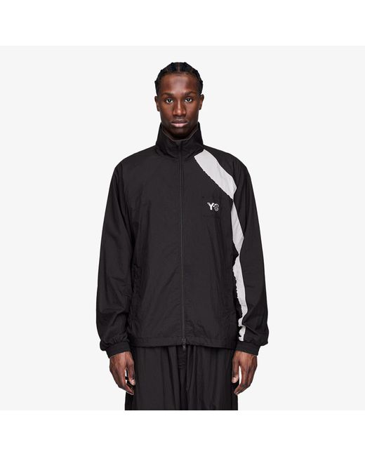 Y-3 Jas Raw Edge 3 Stripes Nylon Shell Jacket in het Black voor heren