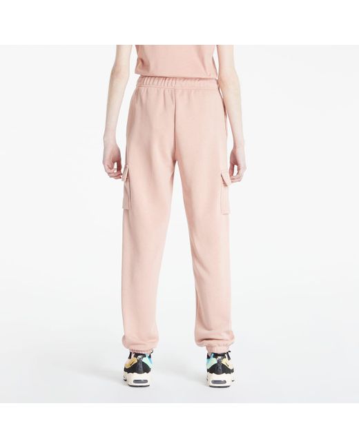 Nike Sportswear essential fleece cargo pants pink