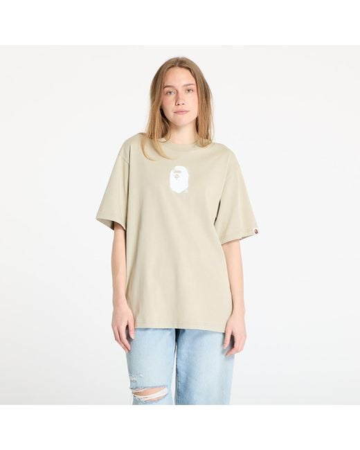 Maglietta Pigment Print Ape Head Relaxed Fit Tee di A Bathing Ape in Natural