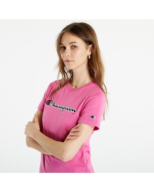 Champion Pink T-shirt crewneck t-shirt xs