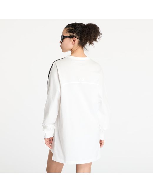 Maglietta 3-Stripes Long Sleeve Long-Sleeve Top di Y-3 in White