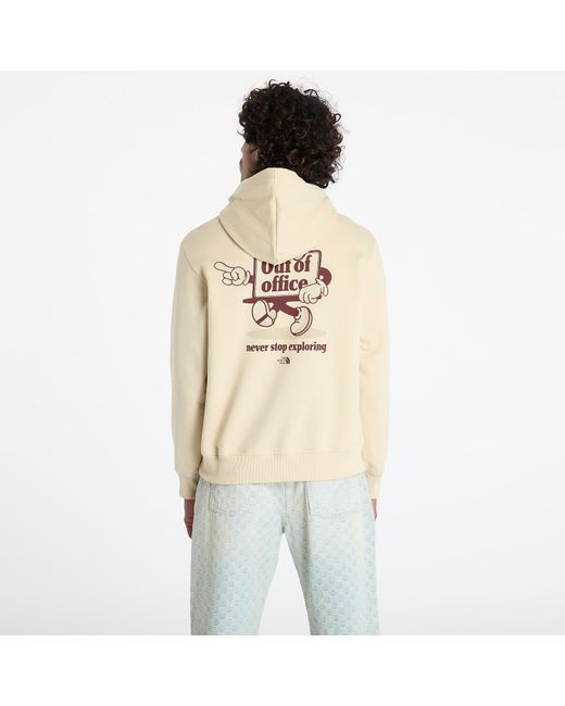 The North Face Sweatshirt Cartoon Logo Relaxed Hoodie in het Natural