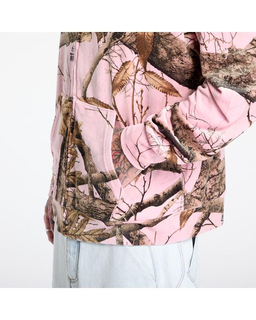 Pleasures Pink Sweatshirt Realtree Velour Hoodie for men