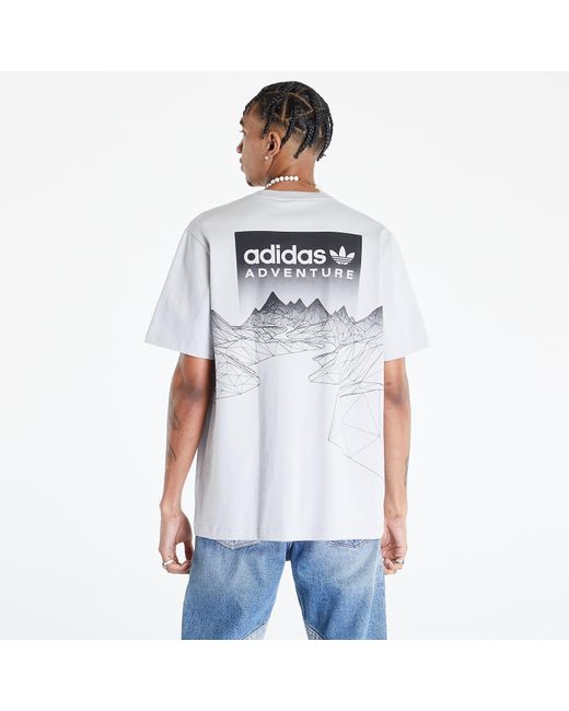 Adidas Adventure Mountain Back T-Shirt Grey Two adidas Originals pour homme  en coloris Blanc | Lyst