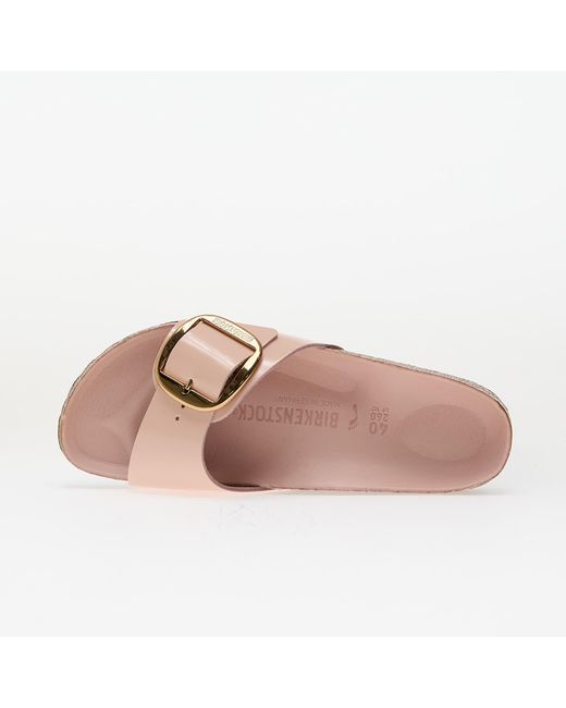 Birkenstock Pink Sneakers Madrid Big Buckle Natural Leather Patent Eur